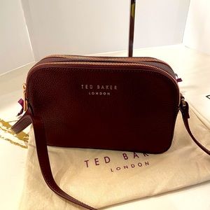 Ted Baker Dark Burgundy Crossbody Camera Bag Style. NWT